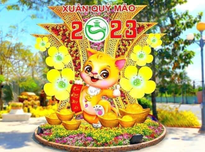 Vườn hoa Xuân Tết Quý Mão 2023 - Công viên sông Hậu (ảnh: Diệp Vũ) - Hình 1