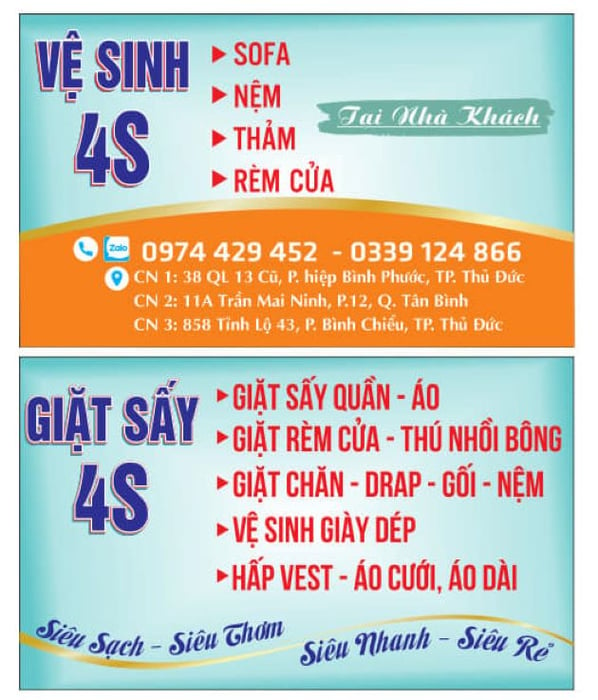 Giặt Sấy Hấp 4S