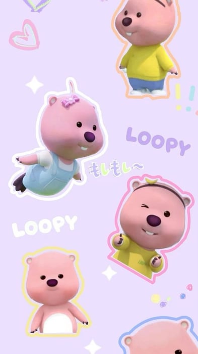 Hình nền điện thoại Loopy với thiết kế cực cute