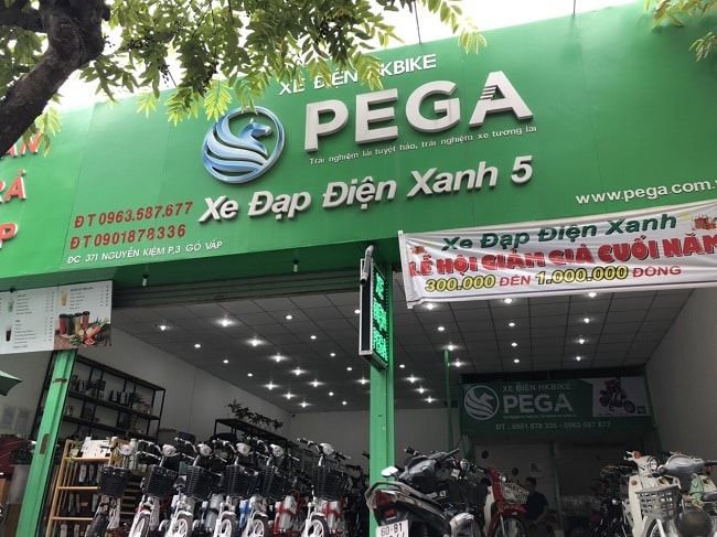 Cửa hàng xe đạp điện Pega tại TPHCM