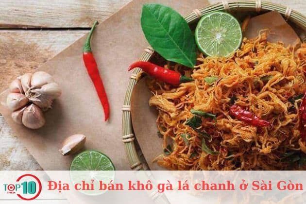 Khô gà lá chanh tại Heo Ngố