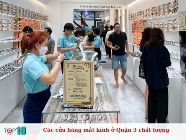 Các cửa hàng kính mắt chất lượng tại Quận 3