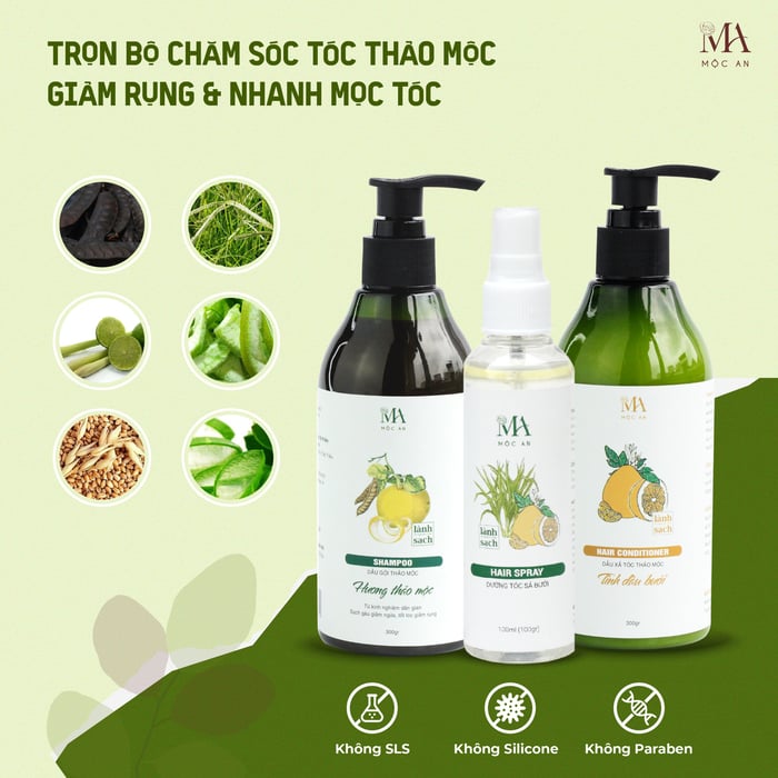 Dầu gội thảo mộc Mộc An - Ảnh 1