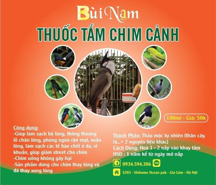 Hình ảnh Thuốc Tắm Chim Cảnh Bùi Nam 1