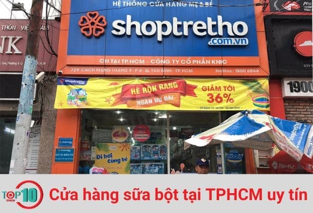 Shop Trẻ Thơ chuyên cung cấp sữa bột cho trẻ từ 0 đến 6 tuổi