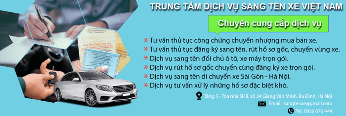 Dịch vụ sang tên ô tô tại Hà Nội