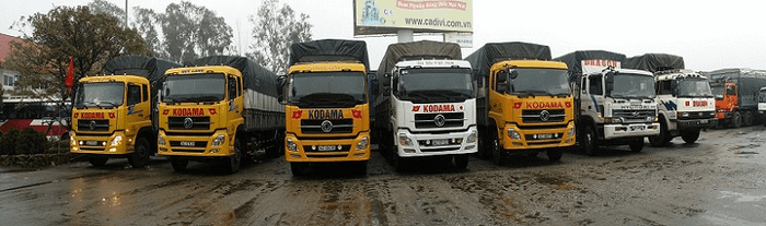 xe chở hàng từ miền Bắc vào miền Nam