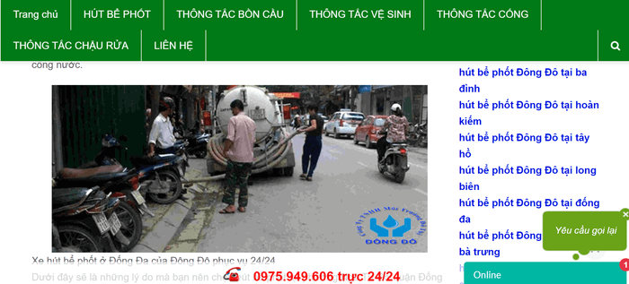 dịch vụ thông tắc bồn cầu tại Hà Nội