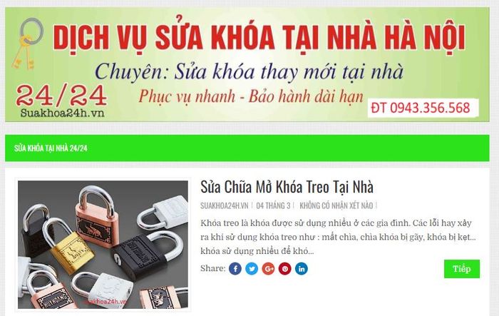 Hình ảnh Dịch Vụ Sửa Khóa 24H 1