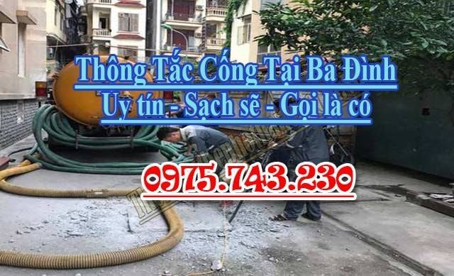 Dịch vụ thông tắc cống tại quận Ba Đình