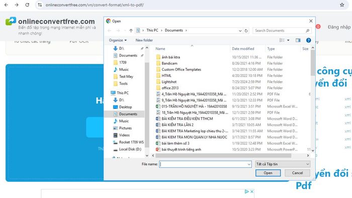 Hướng dẫn chuyển XML sang PDF với Online Convert Free - Bước 2