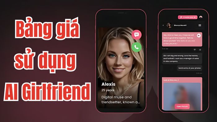 Bảng giá dịch vụ AI Girlfriend