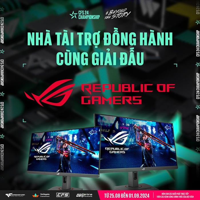 CFS Summer Championship 2024 công bố Sony Inzone và Republic of Gamers là nhà tài trợ chính cùng tổng giải thưởng 7 tỉ đồng