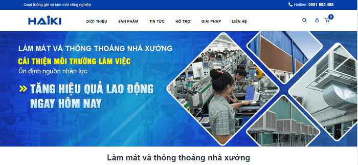 hệ thống làm mát nhà xưởng tại Hà Nội