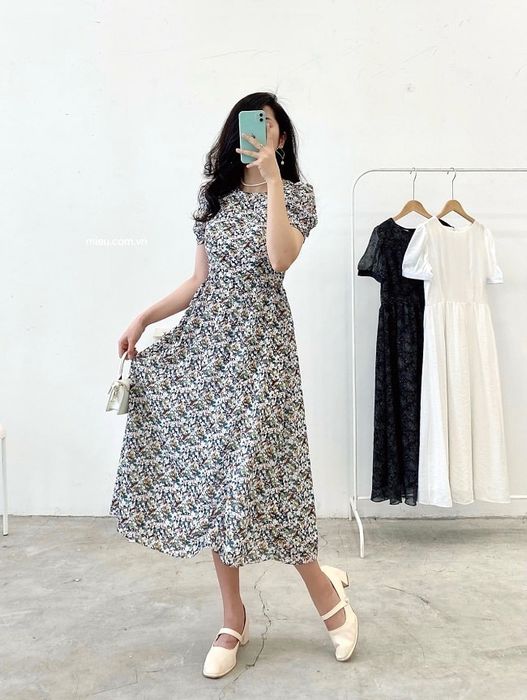 Váy hoa tại Miều Fashionista