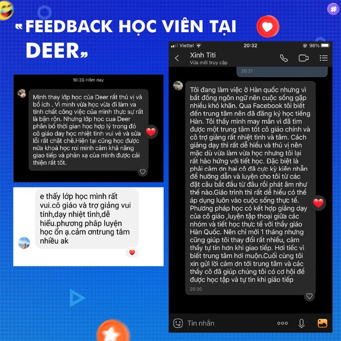 Phản hồi của học viên tại Tiếng Hàn Giao Tiếp DEER hình ảnh 2