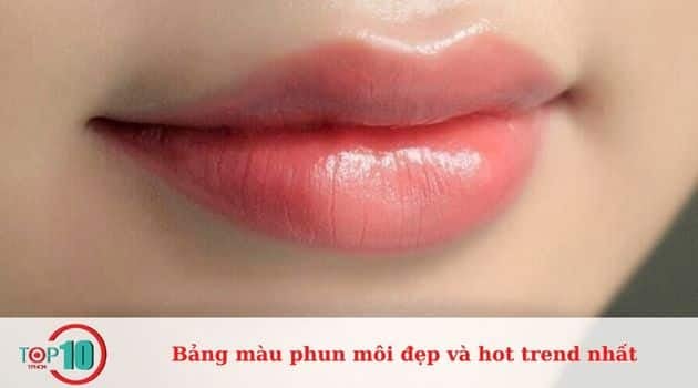 Phun môi màu hồng cam