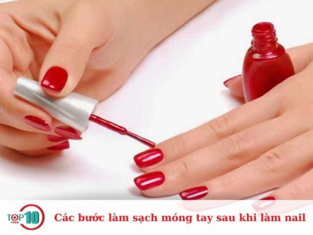 Các bước chăm sóc móng tay sau khi làm nail