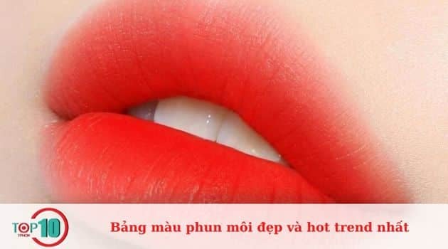 Phun môi màu đỏ cam