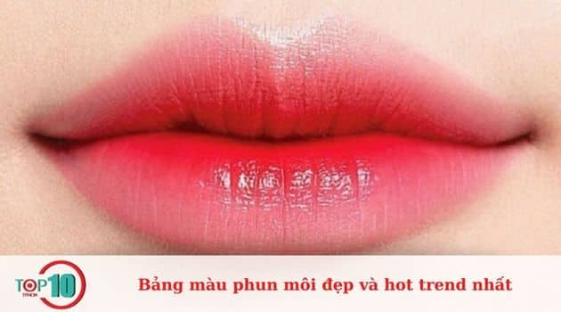 Phun môi màu đỏ hồng