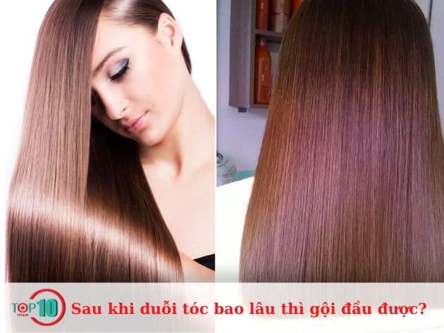 Khi nào có thể gội đầu sau khi duỗi tóc?