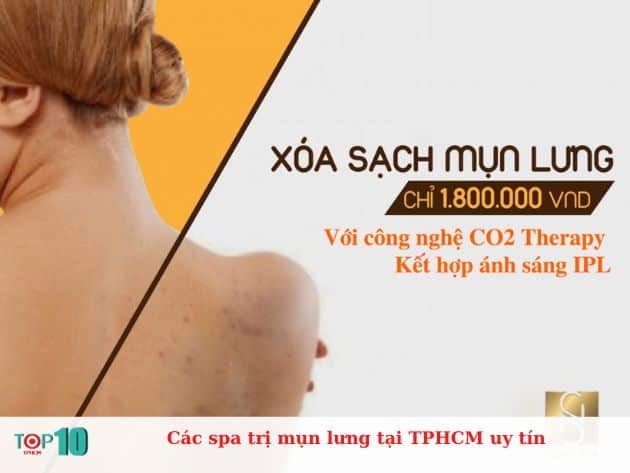 Các spa uy tín điều trị mụn lưng tại TPHCM