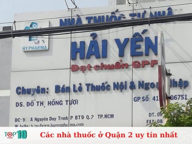 Các hiệu thuốc uy tín hàng đầu tại Quận 2