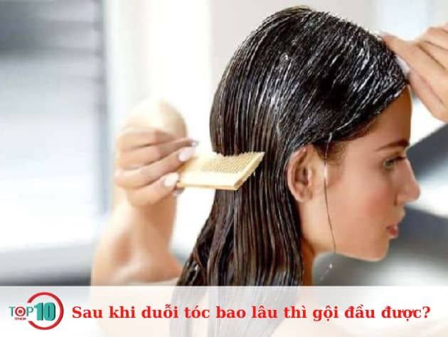 Khi nào có thể gội đầu sau khi duỗi tóc?