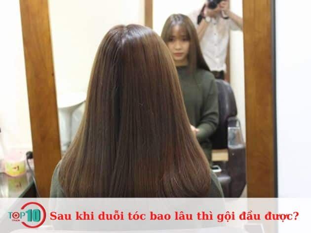 Sau khi duỗi tóc, bao lâu thì có thể gội đầu?