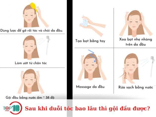 Khi nào có thể gội đầu sau khi duỗi tóc?