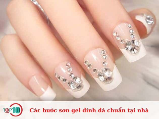 Các bước để thực hiện sơn gel đính đá tại nhà