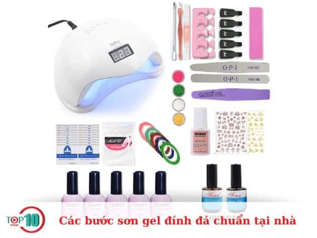 Hướng dẫn các bước sơn gel đính đá tại nhà