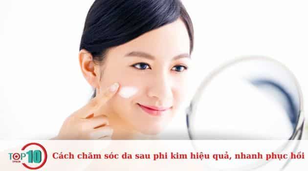 Chăm sóc da từ ngày thứ 7 sau khi thực hiện phi kim