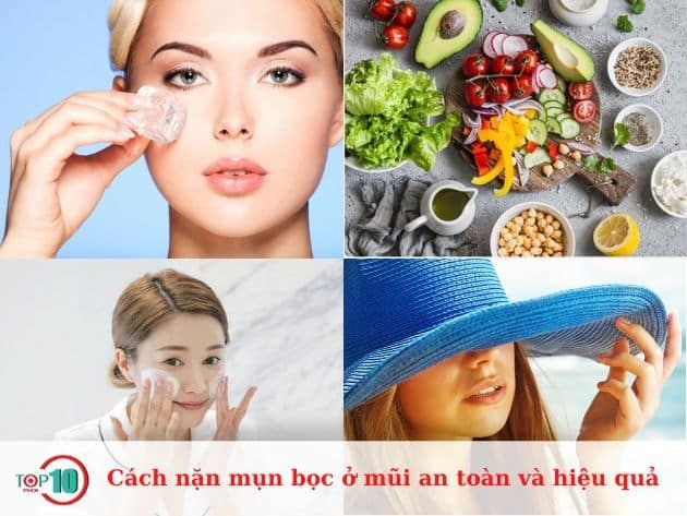 Cách nặn mụn bọc ở mũi an toàn và hiệu quả