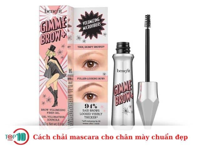 Hướng dẫn chải mascara cho lông mày hoàn hảo