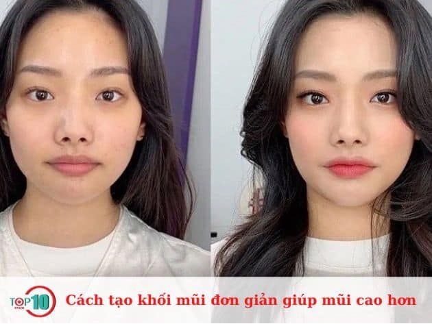 Cách tạo khối mũi đơn giản giúp mũi trông cao hơn