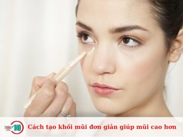 Cách tạo khối mũi đơn giản giúp mũi cao hơn