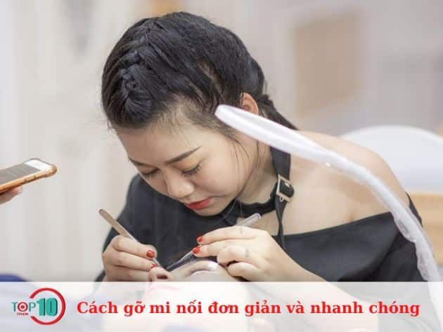 Cách tháo mi nối dễ dàng và nhanh chóng