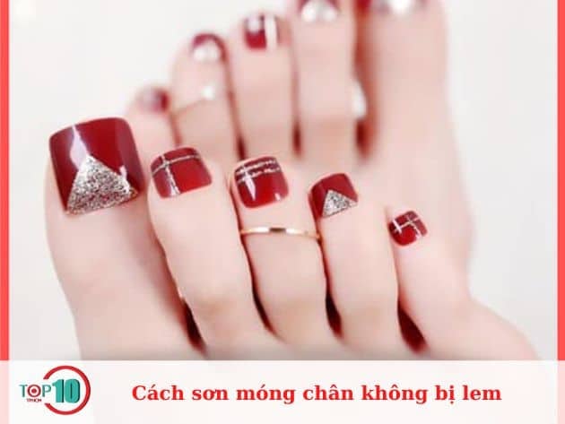 Mẹo sơn móng chân không bị lem