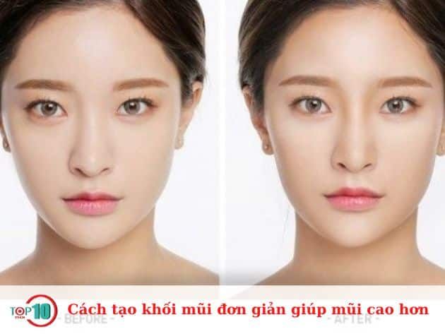 Cách tạo khối cho mũi đơn giản giúp mũi trông cao hơn