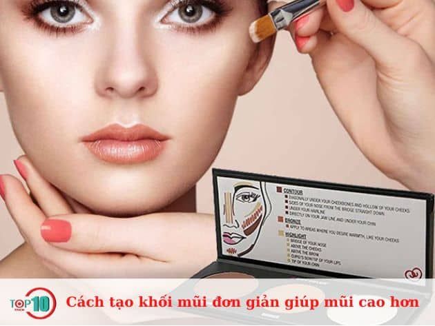 Cách tạo khối mũi đơn giản giúp mũi cao hơn