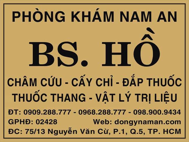 Phòng Khám Đông Y chất lượng cao tại Quận 5, BS. LÊ NGỌC HỒ