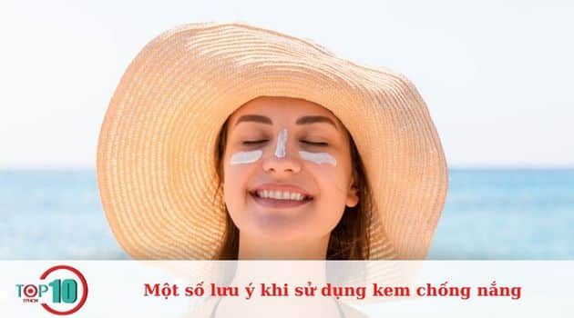 Một số lưu ý quan trọng khi sử dụng kem chống nắng