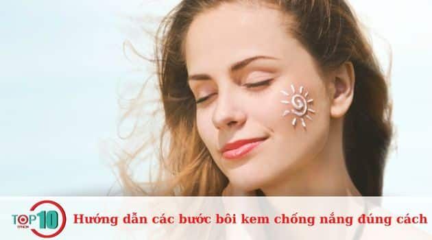 Hướng dẫn cách thoa kem chống nắng hiệu quả