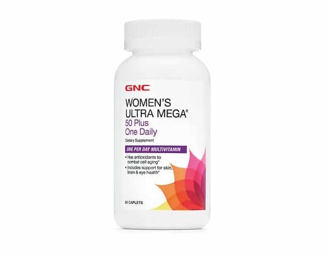 GNC Women’s Ultra Mega 50 Plus nằm trong danh sách 10 loại thuốc bổ hàng đầu cho người cao tuổi
