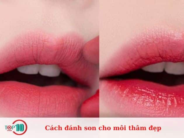 Hướng dẫn tô son cho môi thâm hiệu quả