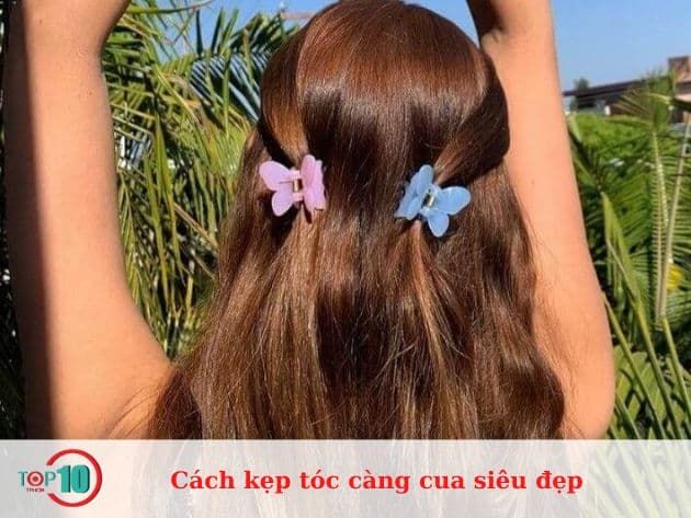 Những kiểu kẹp tóc càng cua đẹp mắt