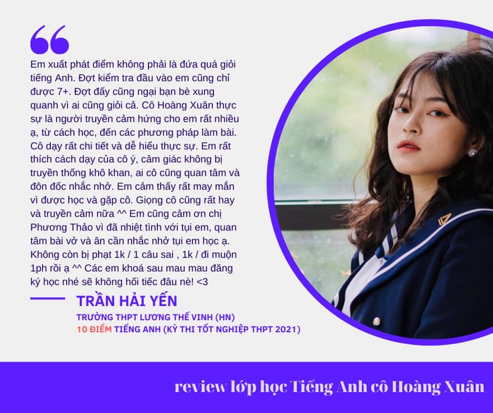 Học Tiếng Anh với Cô Hoàng Xuân - Hình ảnh 2