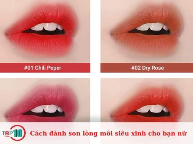 Hướng dẫn tô son lòng môi đẹp mắt cho các bạn nữ