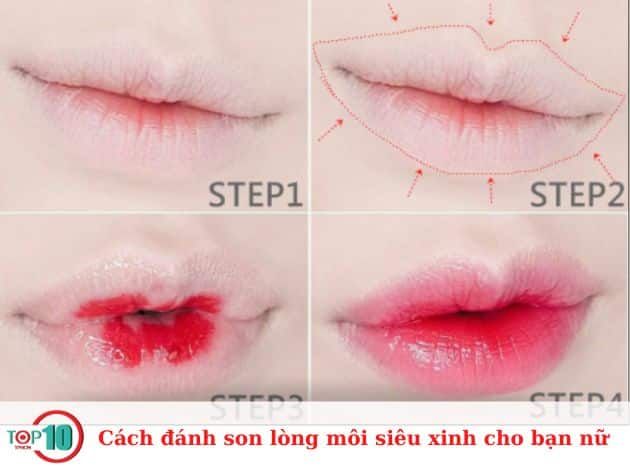 Hướng dẫn tô son lòng môi đẹp tuyệt vời cho các bạn nữ